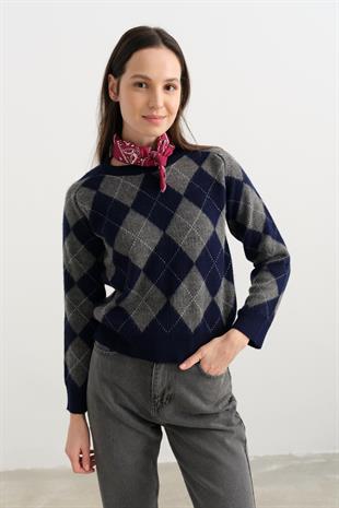 5219 BAKLAVA DESEN KAZAK