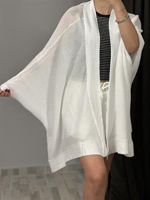 60232 KIMONO KOL INCE DOKULU ASIMETRIK TRIKO HIRKA
