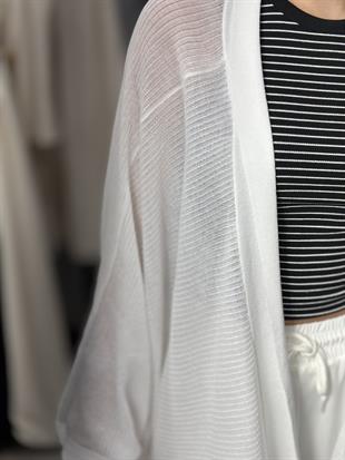 60232 KIMONO KOL INCE DOKULU ASIMETRIK TRIKO HIRKA
