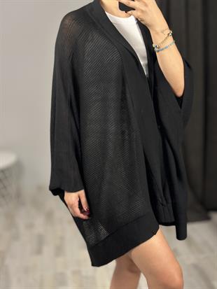 60232 KIMONO KOL INCE DOKULU ASIMETRIK TRIKO HIRKA