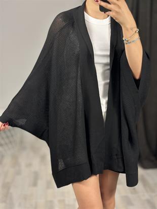 60232 KIMONO KOL INCE DOKULU ASIMETRIK TRIKO HIRKA