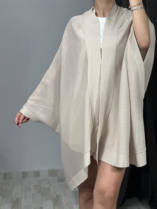60232 KIMONO KOL INCE DOKULU ASIMETRIK TRIKO HIRKA