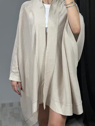 60232 KIMONO KOL INCE DOKULU ASIMETRIK TRIKO HIRKA