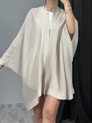 60232 KIMONO KOL INCE DOKULU ASIMETRIK TRIKO HIRKA