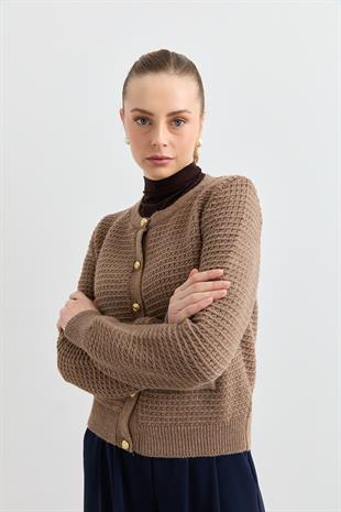 60261 BISIKLET YAKA DUGMELI TRIKO HIRKA