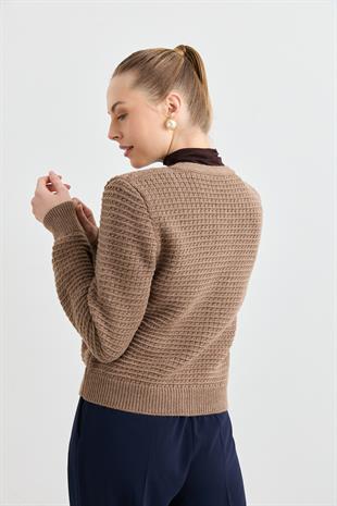 60261 BISIKLET YAKA DUGMELI TRIKO HIRKA