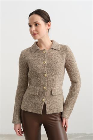 60265 POLO YAKA DUGMELI CEP DETAYLI TRIKO HIRKA