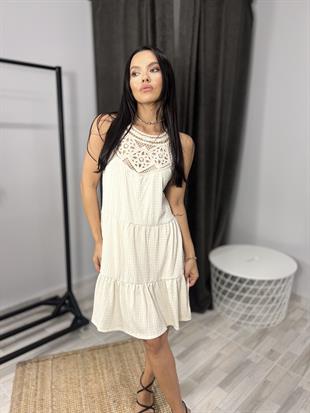 60456 DANTEL DETAYLI ELBISE