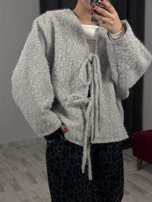 6063 BAGLAMA DETAYLI TRIKO CEKET