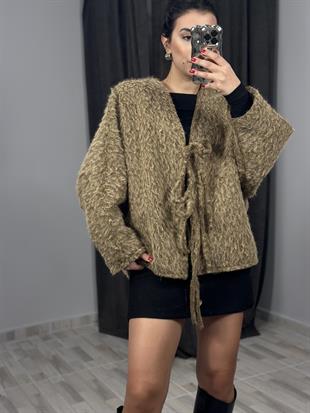 6063 BAGLAMA DETAYLI TRIKO CEKET