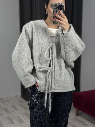 6063 BAGLAMA DETAYLI TRIKO CEKET