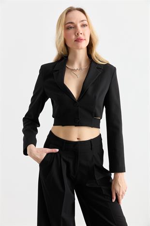 60760 TOKA DETAYLI CROP BLAZER