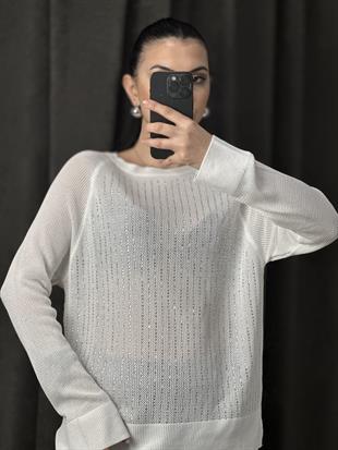 6105 TAS ISLEMELI BISIKELT YAKA TRIKO