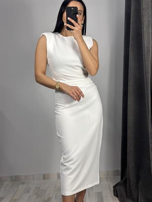 6140 KOLSUZ DRAPELI ELBISE