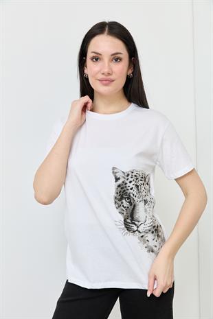 7001 YANI KAPLANLI TSHIRT