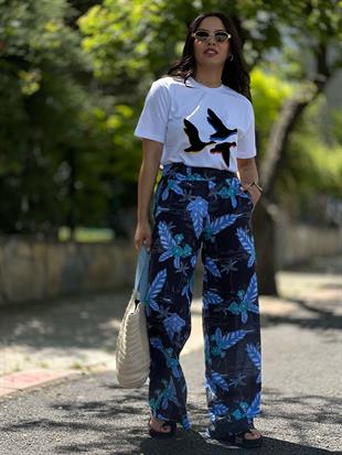 71111 BELI LASTIKLI GENIS PACA PANTOLON