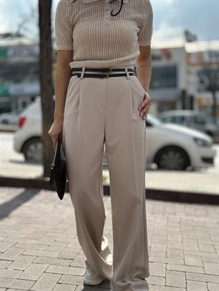 71260 KEMERLI YUKSEK BEL PANTOLON