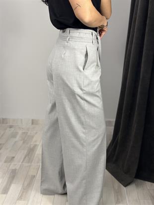 71285 KEMERLI PENS DETAYLI YUKSEK BEL PANTOLON