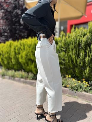 71292 KEMERLI HAVUC FIT PANTOLON