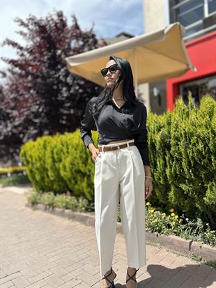 71292 KEMERLI HAVUC FIT PANTOLON