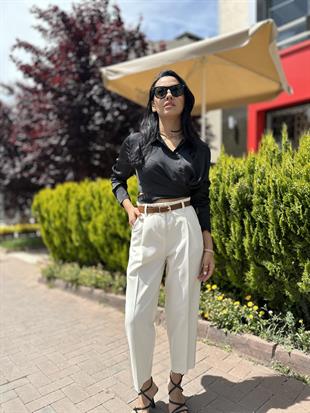 71292 KEMERLI HAVUC FIT PANTOLON