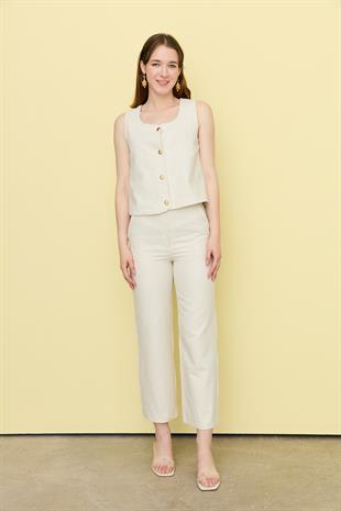 7134 GOLD DUGME YELEK PANTOLON