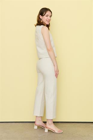 7134 GOLD DUGME YELEK PANTOLON