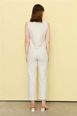 7134 GOLD DUGME YELEK PANTOLON