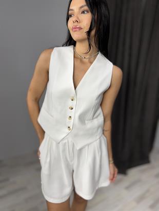 7136 TENCEL YELEKLI TAKIM