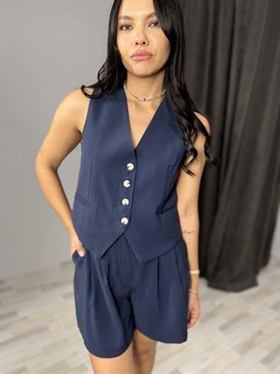 7136 TENCEL YELEKLI TAKIM
