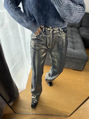 71373 VARAK BASKILI STRIGHT PANTOLON