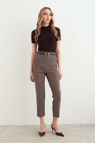 71614 KEMERLI YUKSEK BEL PANTOLON