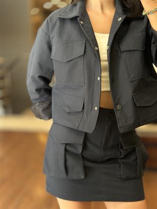 7168 GABARDIN SAFARI CEPLI ETEK CEKET TAKIM