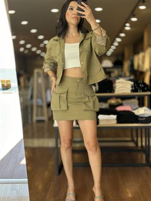 7168 GABARDIN SAFARI CEPLI ETEK CEKET TAKIM