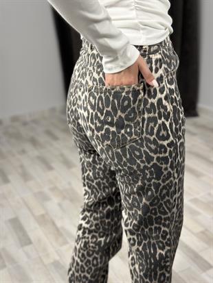 71699 LEOPAR DESEN STIGHT PANTOLON