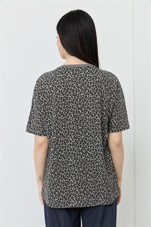 7191 LEOPAR IS MY COLOR YAZILI TSHIRT