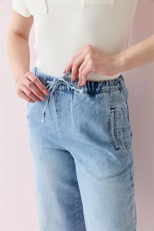 799 DRAWSTRING WIDE LEG JEAN