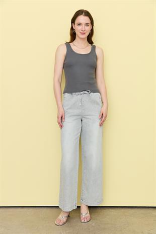 800 DRAWSTRING WIDE LEG JEAN