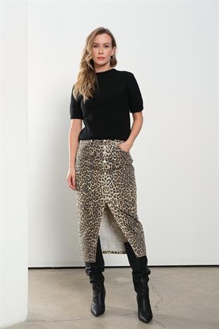 80569 LEOPAR DESEN ONU DUGMELI ETEK