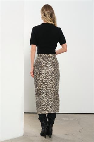 80569 LEOPAR DESEN ONU DUGMELI ETEK