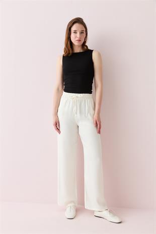 806 DUZ SATEN PANTOLON