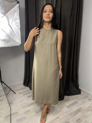 8126 TENCEL SIFIR KOL ELBISE