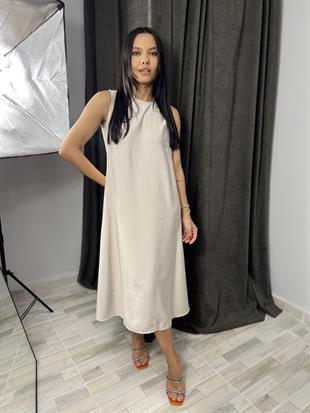 8126 TENCEL SIFIR KOL ELBISE