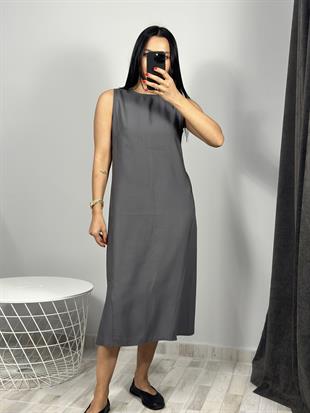 8126 TENCEL SIFIR KOL ELBISE