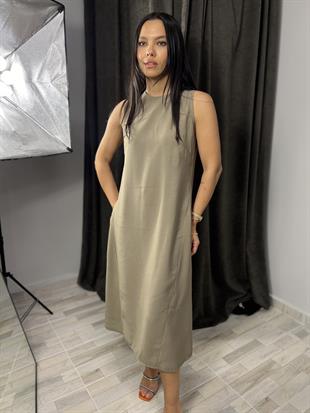 8126 TENCEL SIFIR KOL ELBISE