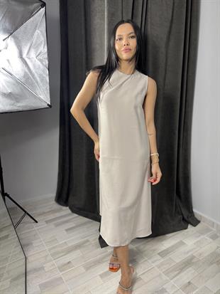 8126 TENCEL SIFIR KOL ELBISE