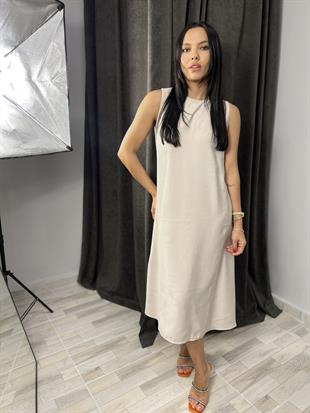 8126 TENCEL SIFIR KOL ELBISE