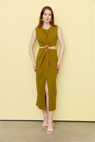 8190 GOLD TOKALI ELBISE