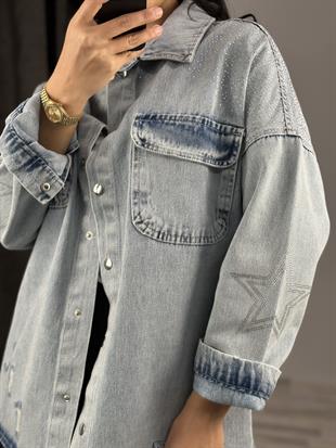 82113 SIRTI YILDIZLI KOT GOMLEK