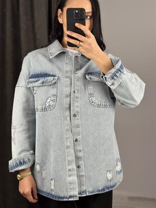 82113 SIRTI YILDIZLI KOT GOMLEK